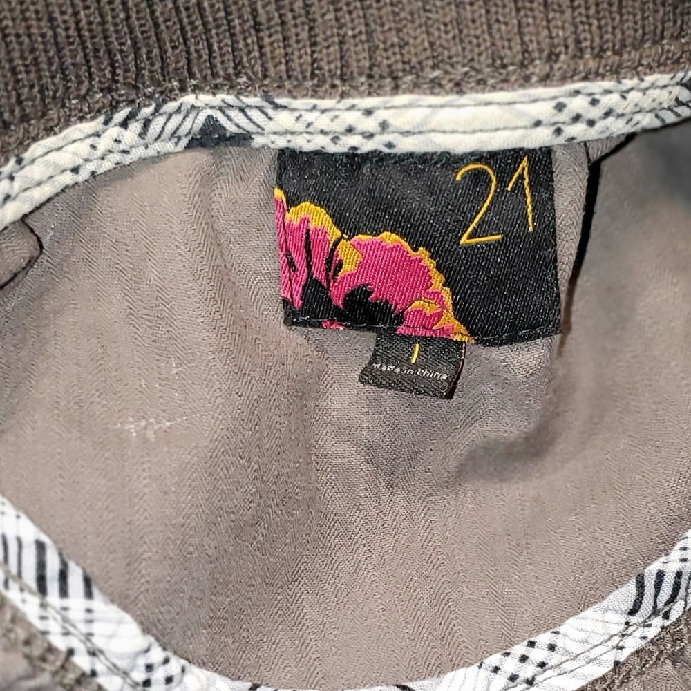 Light Weight Full Zip Brown Washed Jacket - Picture 6 of 6